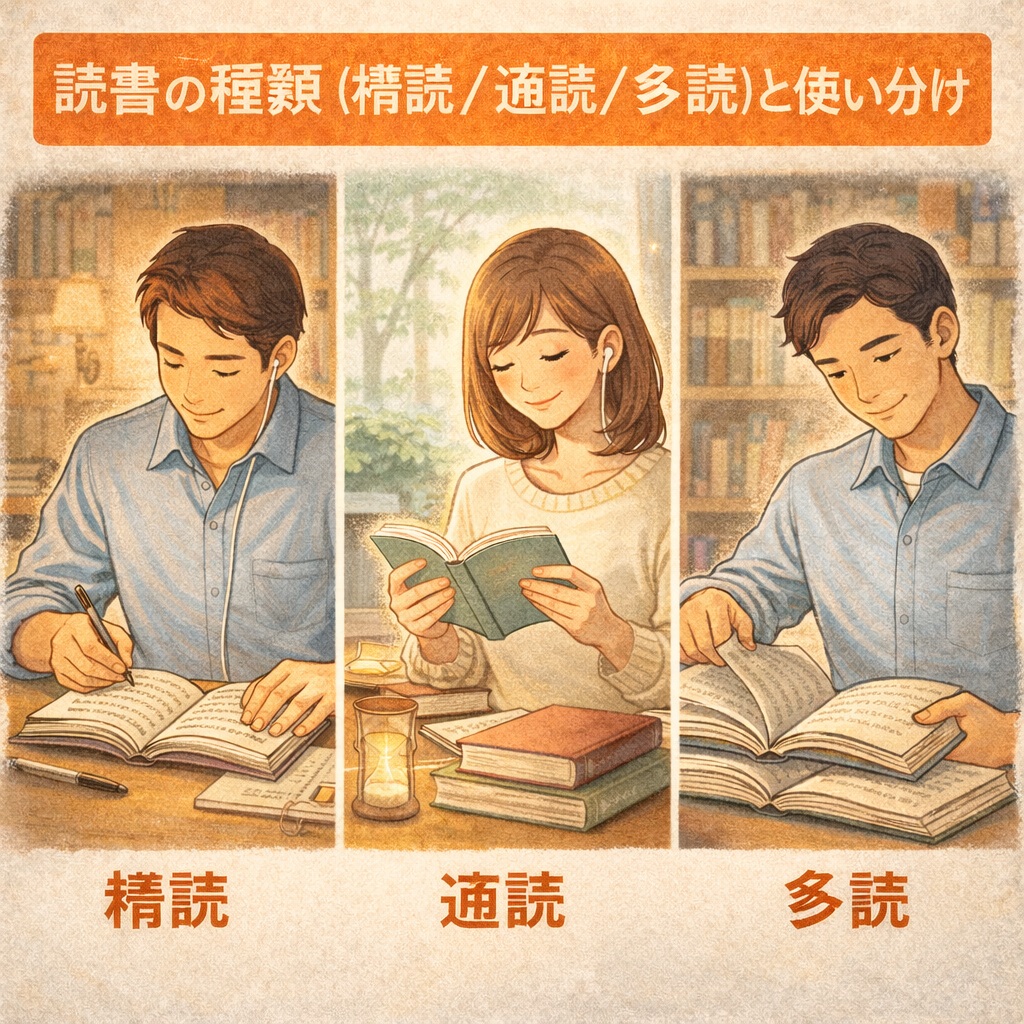 読書の種類（精読／通読／多読）と使い分け