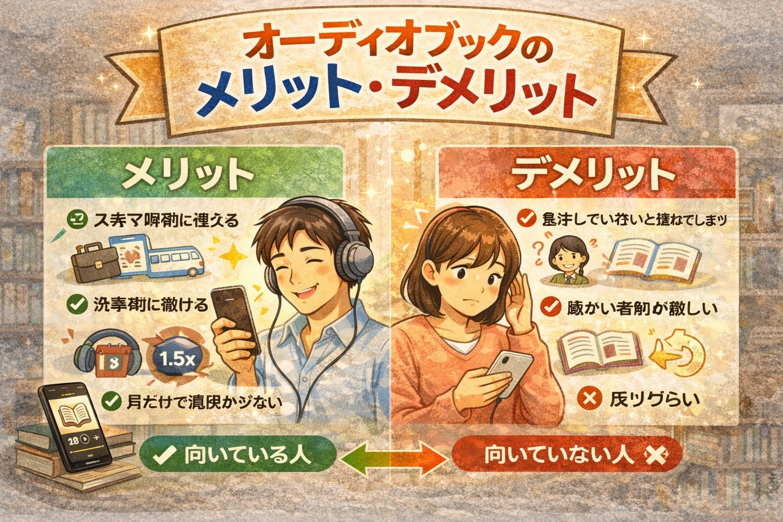 オーディオブックのメリット・デメリット
