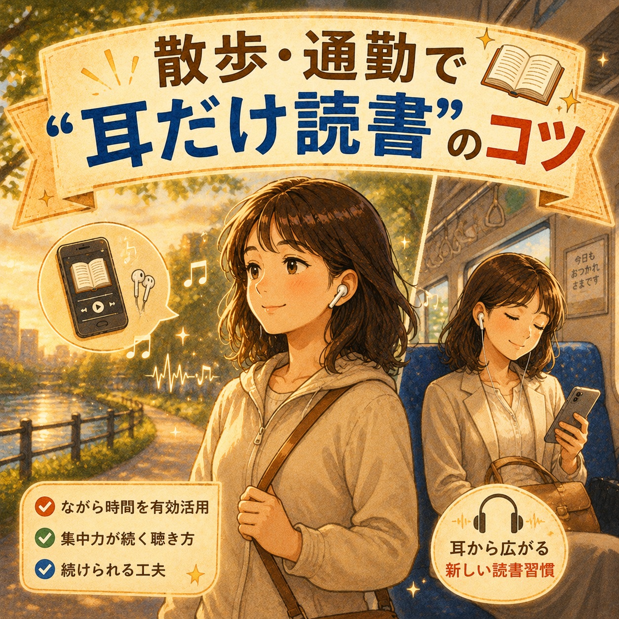 散歩・通勤で“耳だけ読書”のコツ