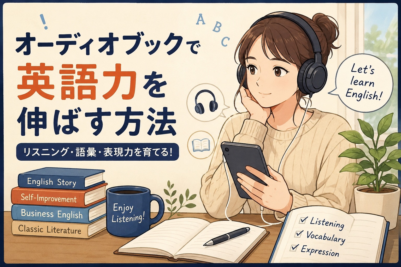 オーディオブックで英語力を伸ばす方法