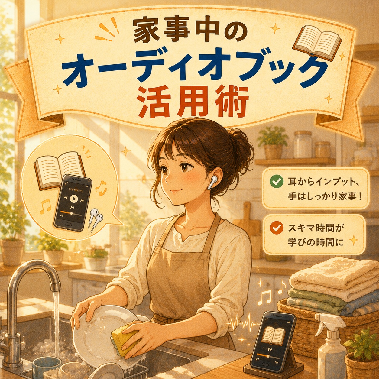 家事中のオーディオブック活用術
