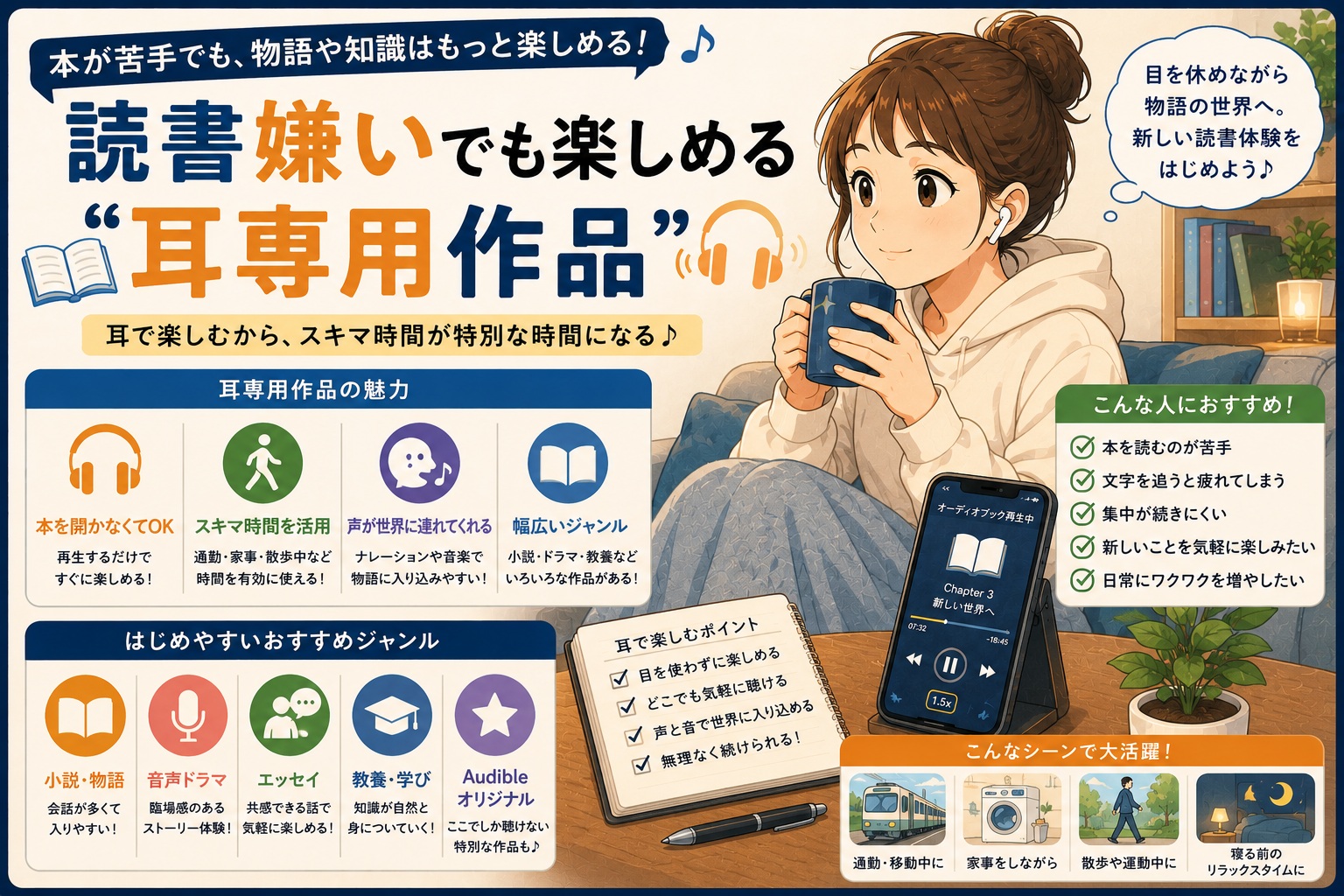 読書嫌いでも楽しめる“耳専用作品”