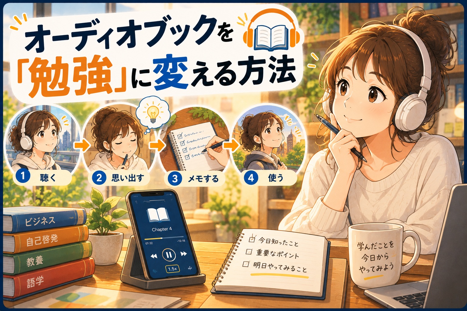 オーディオブックを「勉強」に変える方法