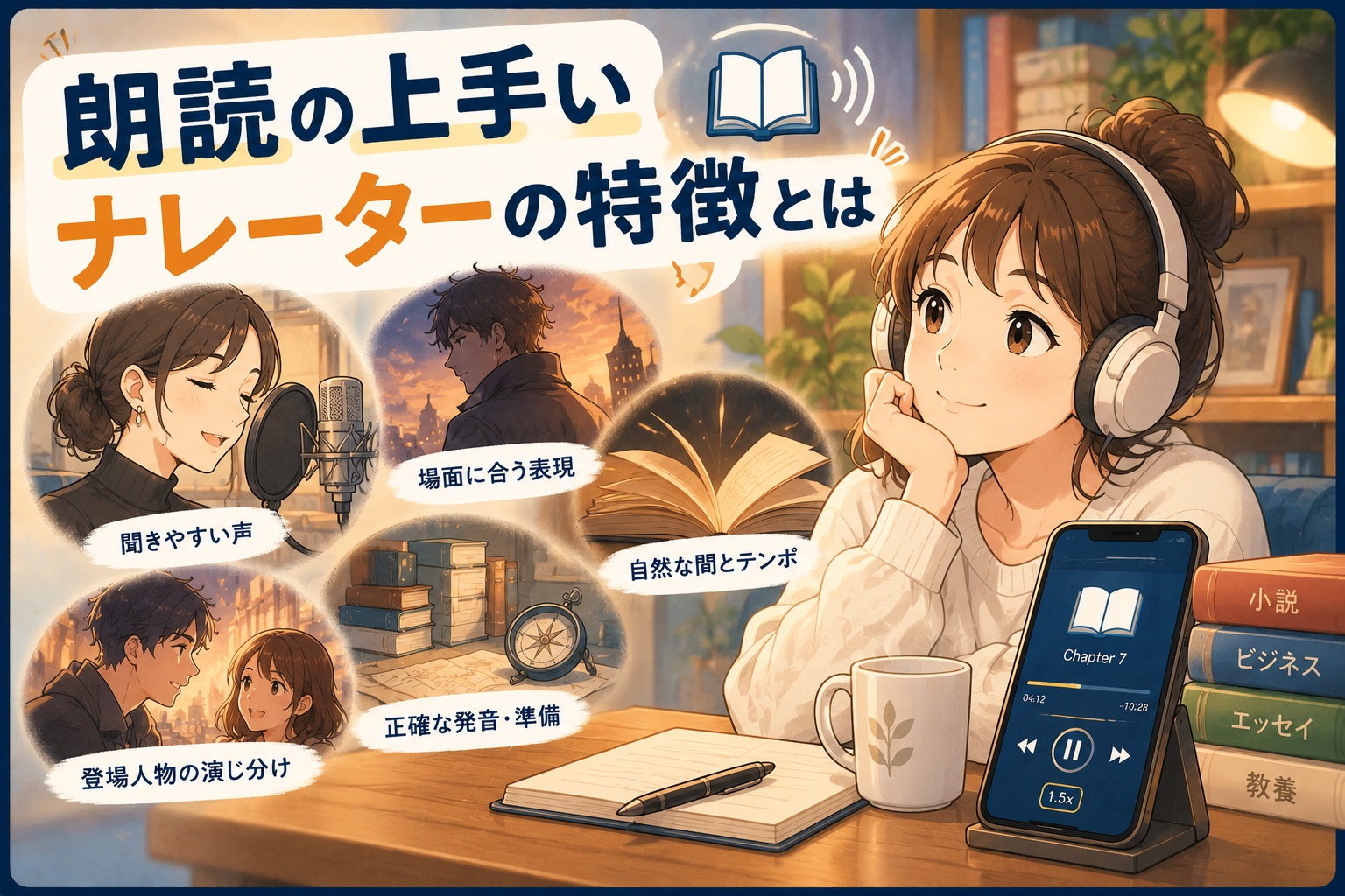 朗読の上手いナレーターの特徴とは